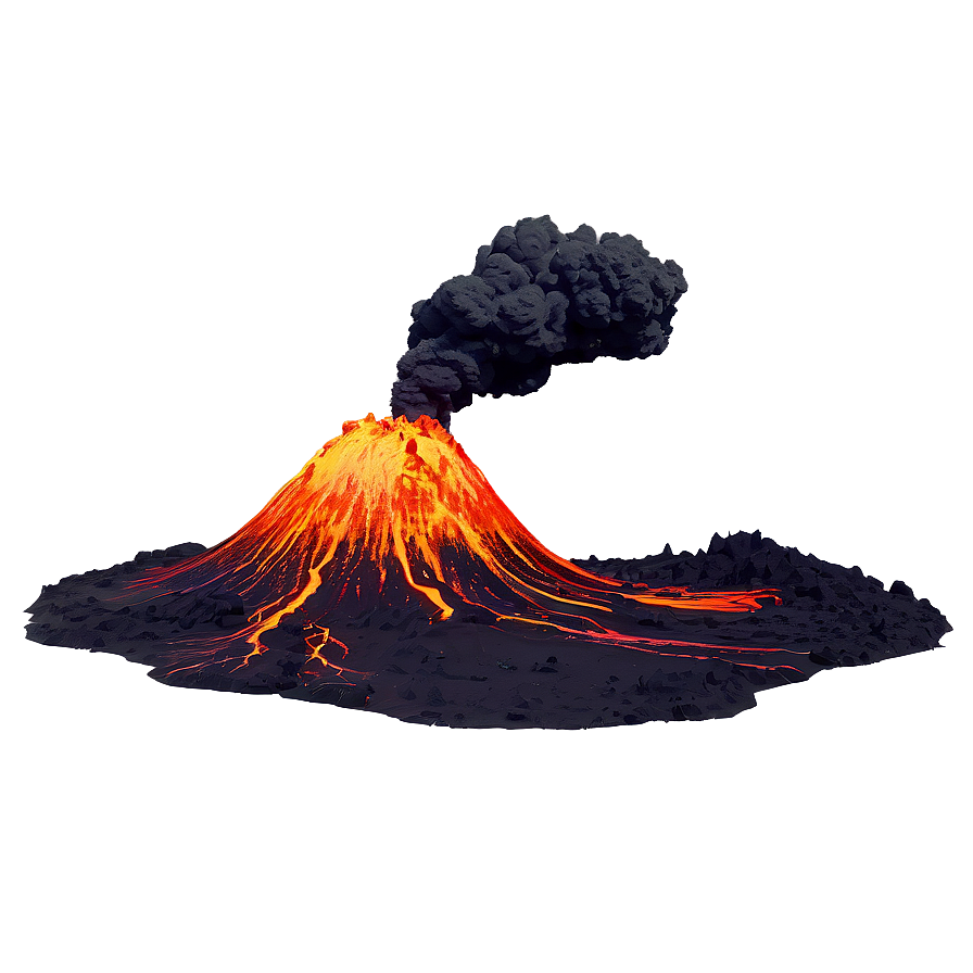 Surreal Volcano Scene Png 05232024 PNG image