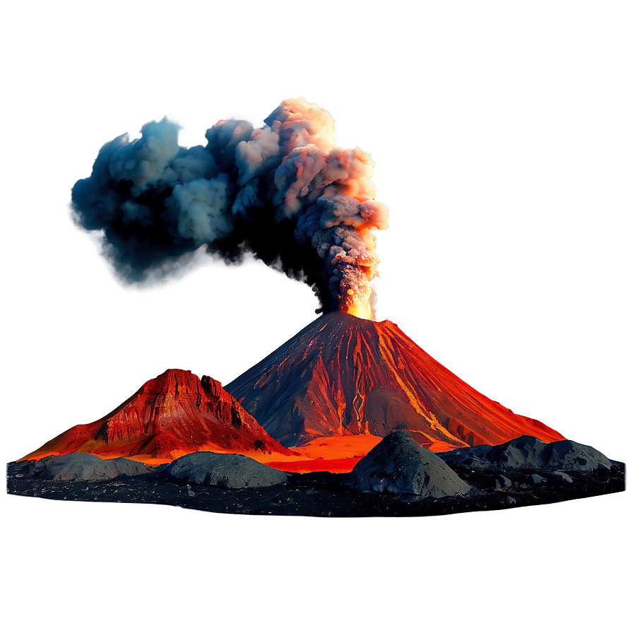 Surreal Volcano Scene Png 32 PNG image