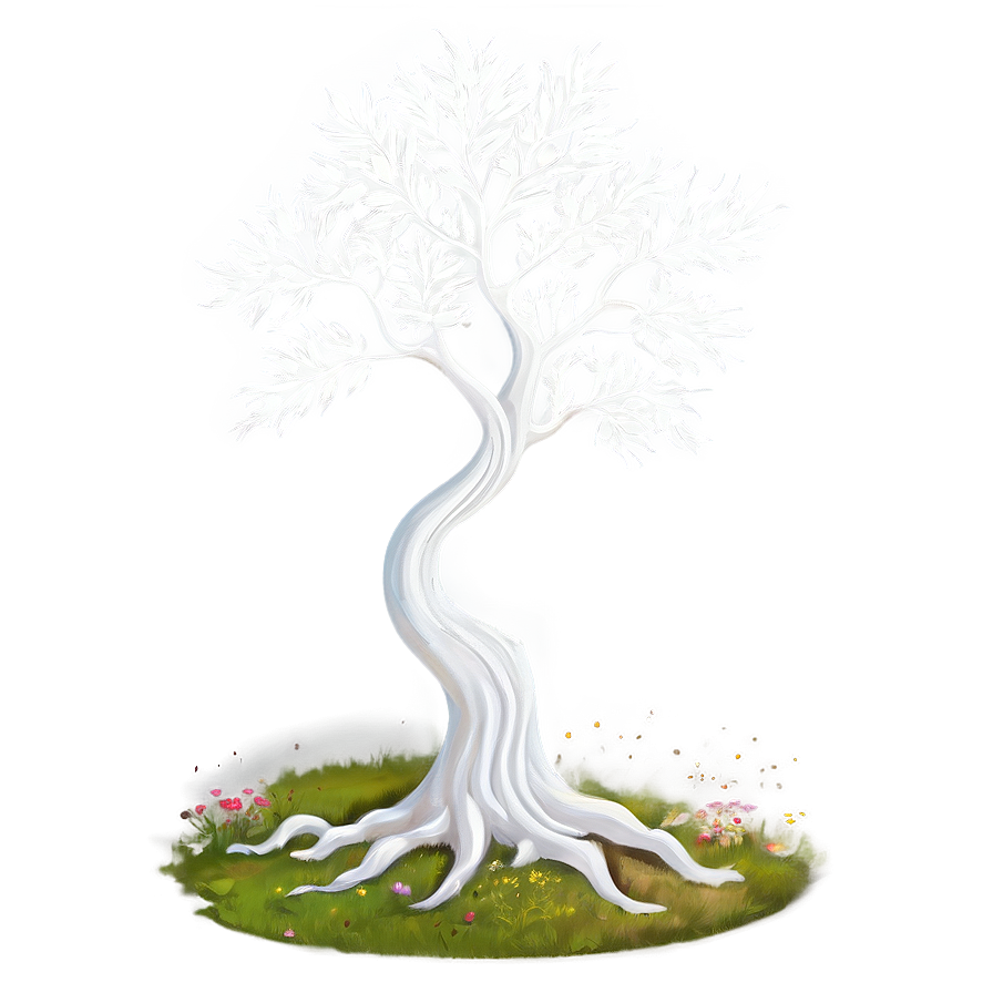 Surreal White Tree Art Png 57 PNG image