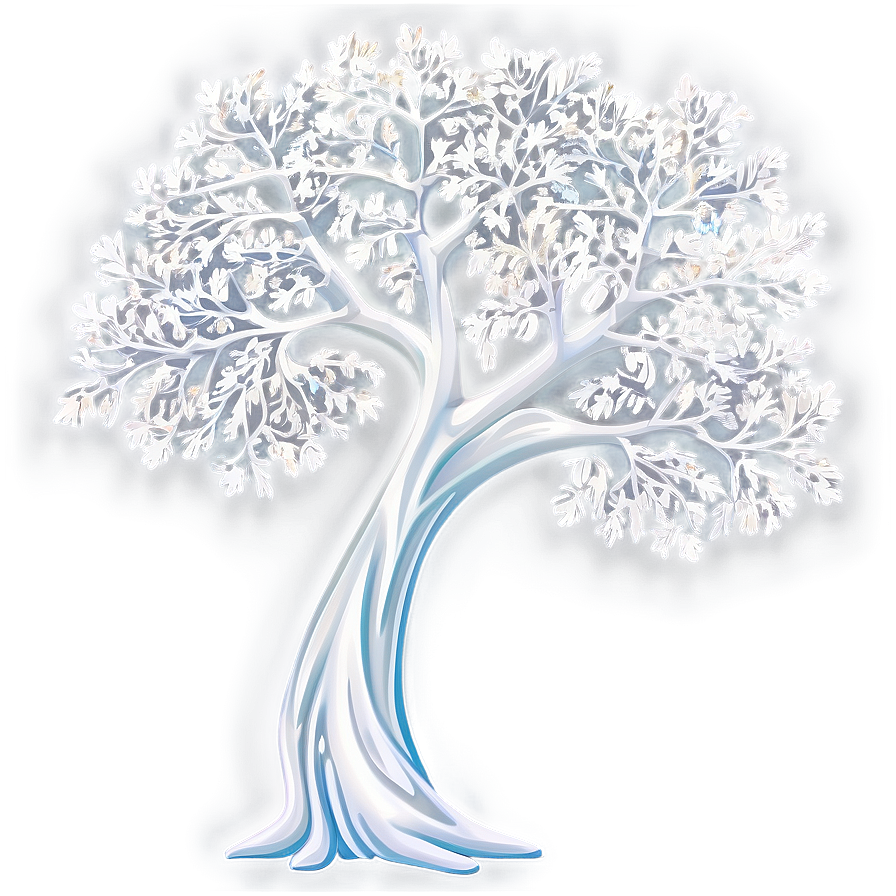 Surreal White Tree Art Png Ugh PNG image