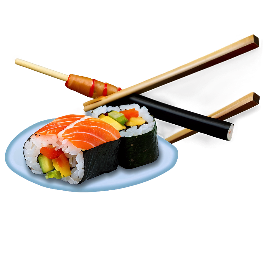 Sushi And Chopsticks Png 05212024 PNG image