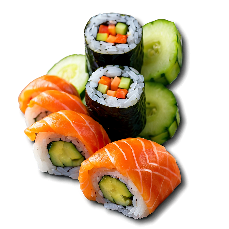 Sushi Roll With Cucumber Png Htp65 PNG image