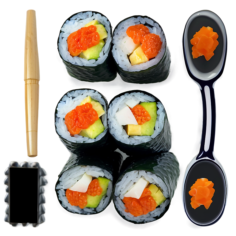 Sushi Roll With Roe Png 05212024 PNG image