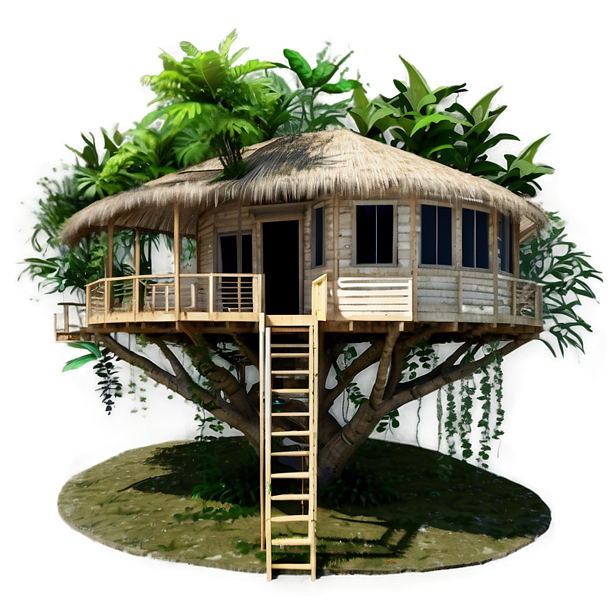 Sustainable Treehouse Living Png 06282024 PNG image