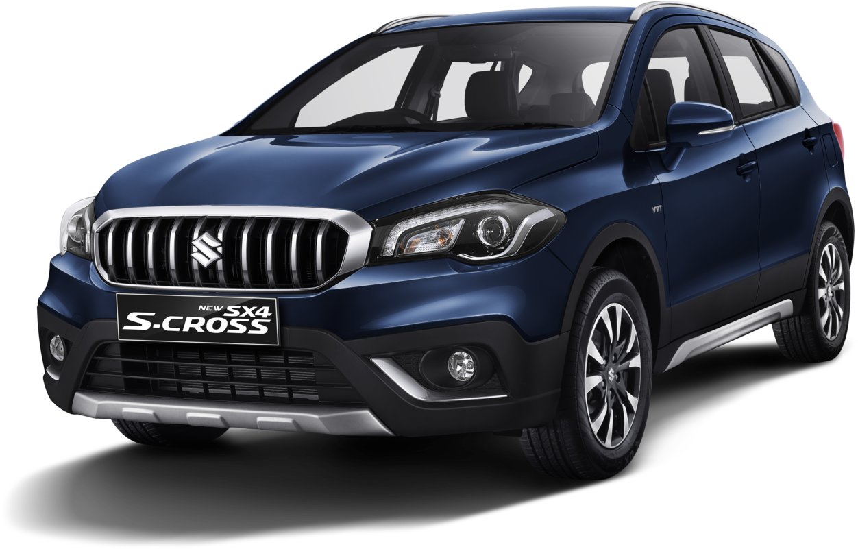 Suzuki S Cross Blue S U V PNG image