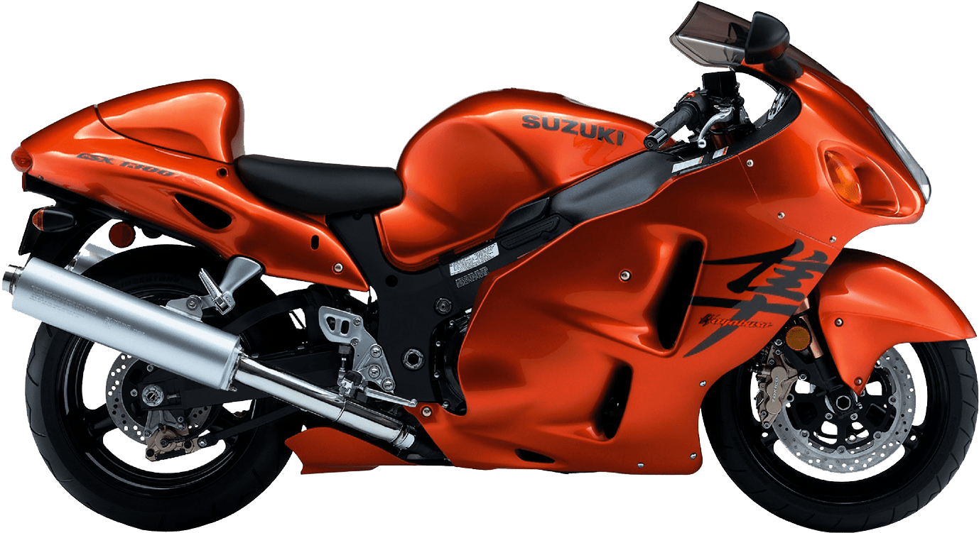 Suzuki Sportbikein Orange PNG image