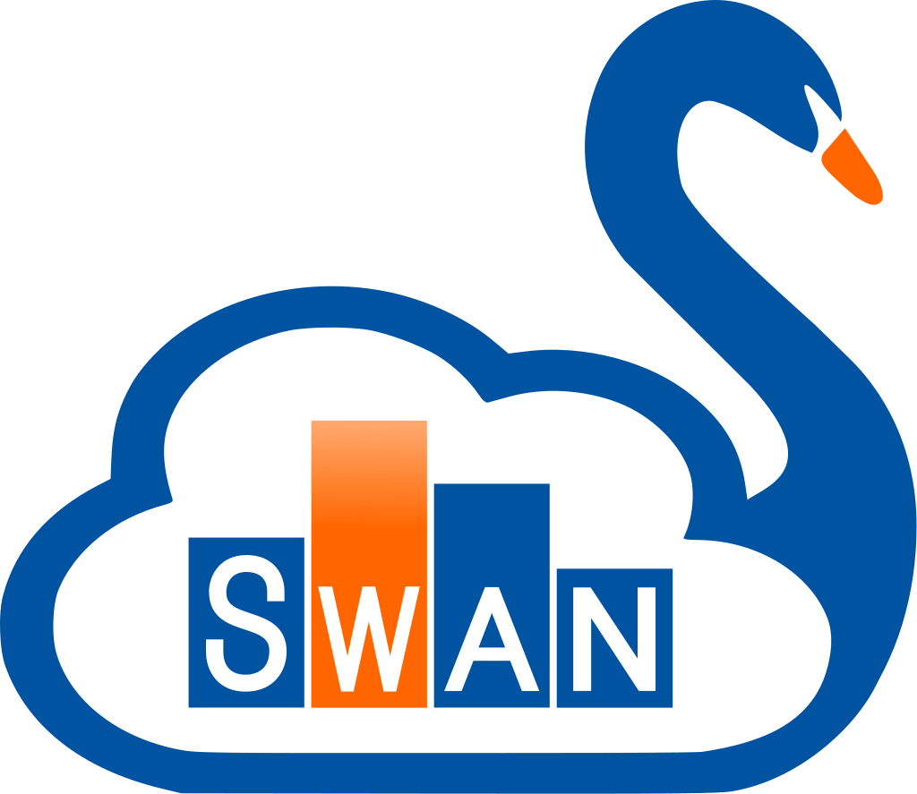 Swan Cloud Logo Design PNG image