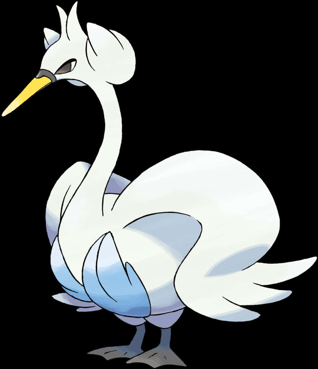 Swan Pokemon Swanna Illustration PNG image