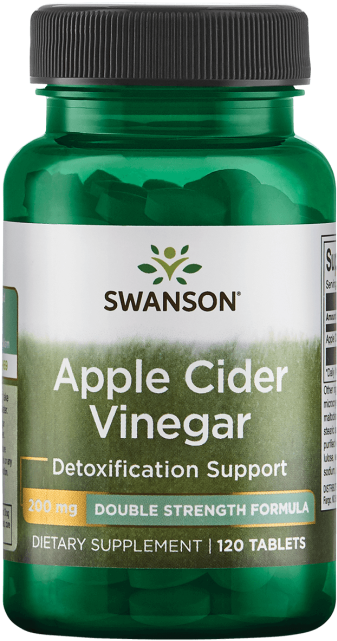 Swanson Apple Cider Vinegar Supplement Bottle PNG image