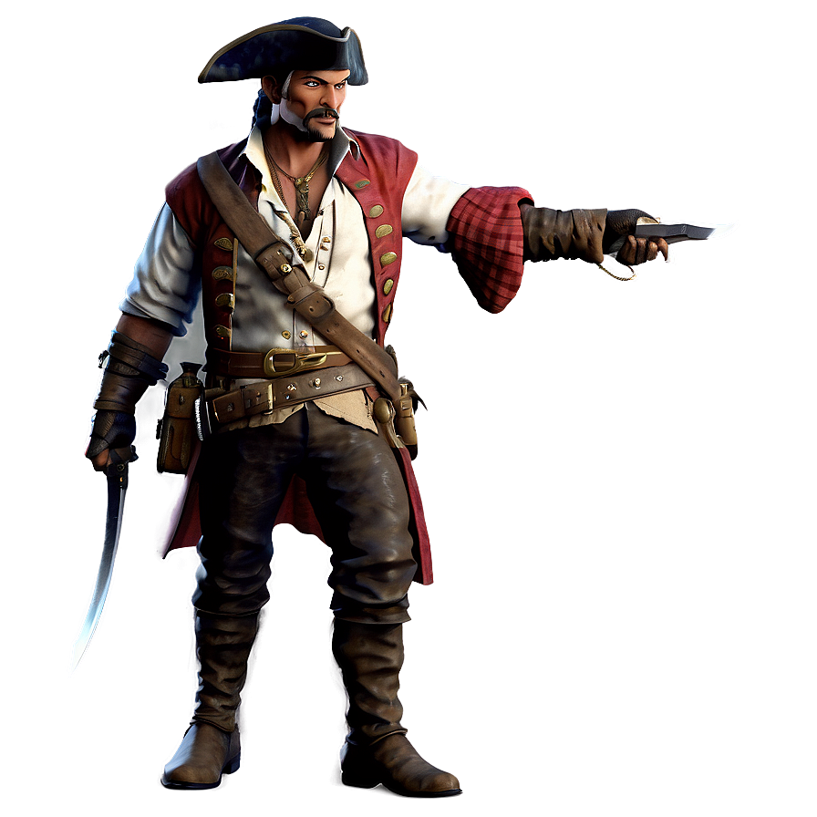 Swashbuckling Rogue Pirate Png Npk PNG image