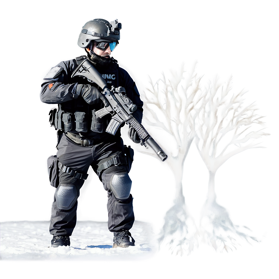 Swat Team In Winter Operations Png 80 PNG image