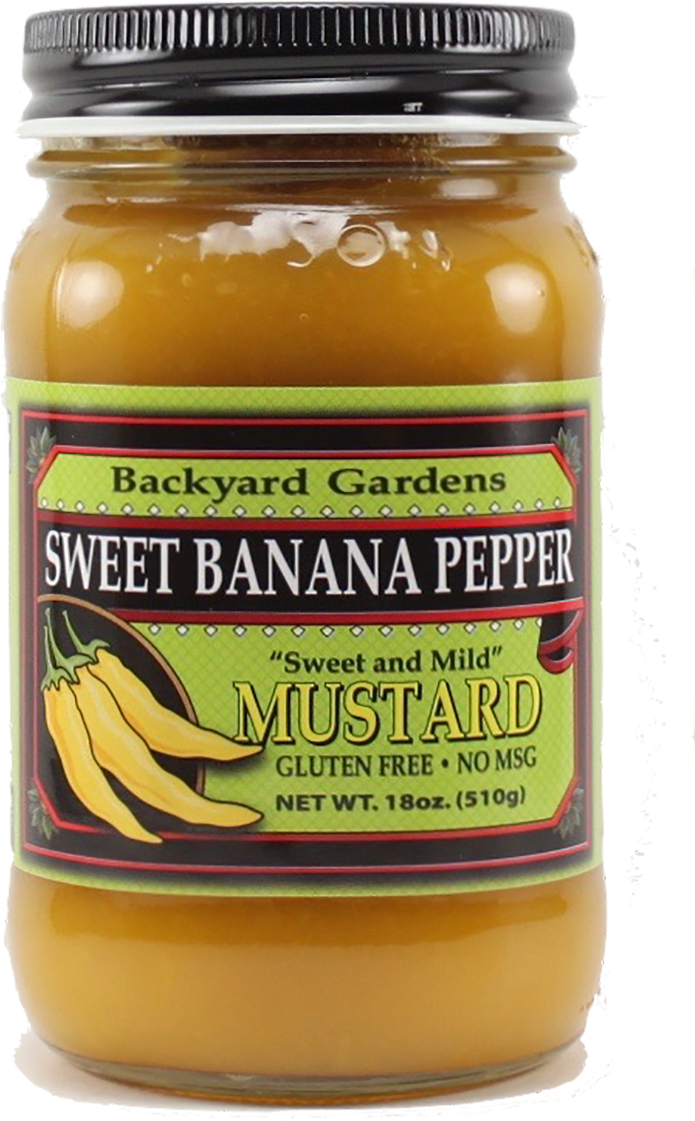 Sweet Banana Pepper Mustard Jar PNG image