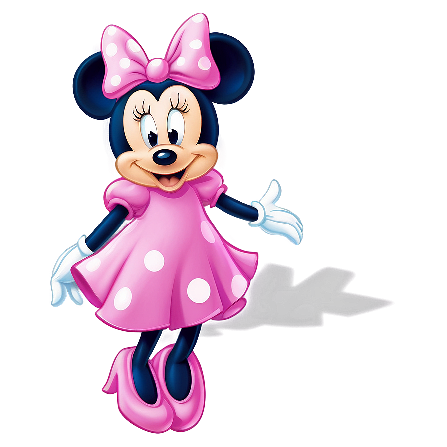 Sweet Pink Minnie Mouse Illustration Png Ntp PNG image