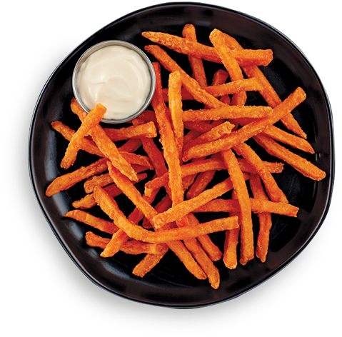 Sweet Potato Frieswith Dip PNG image