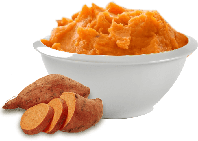 Sweet Potato Pureeand Slices PNG image