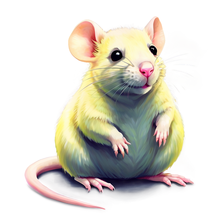 Sweet Rat Illustration Png 06252024 PNG image