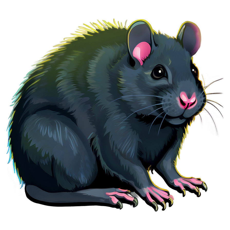 Sweet Rat Illustration Png Qog PNG image