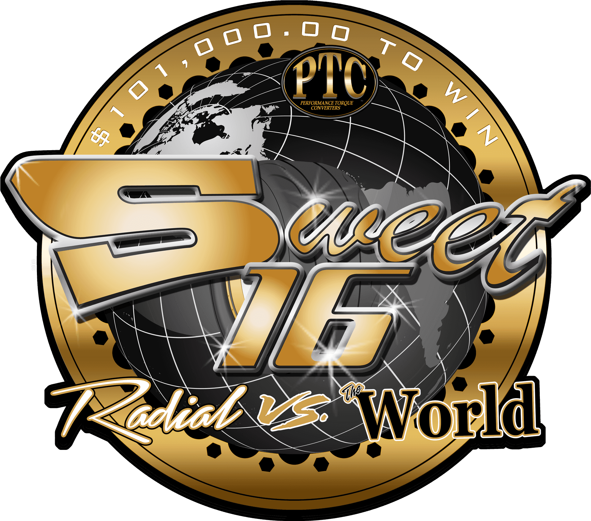 Sweet16 Radial Vs World Logo PNG image