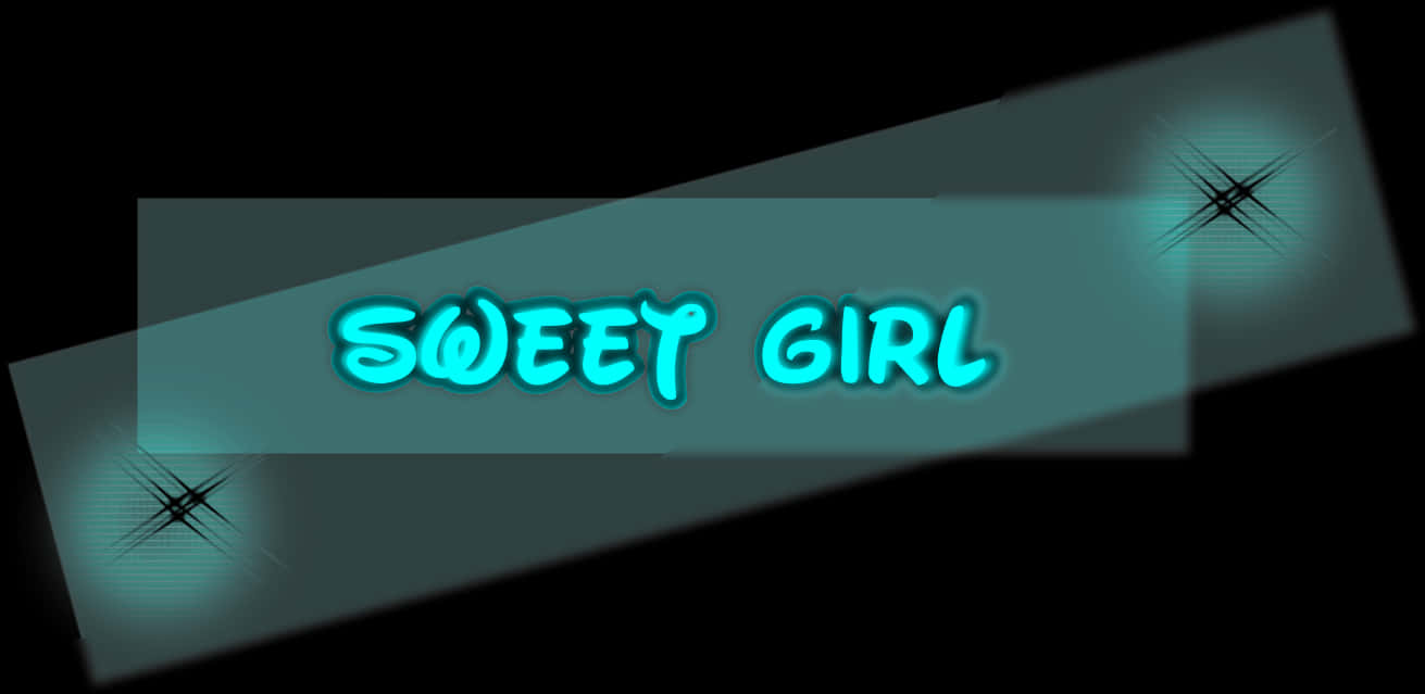 Sweety Girl Text Graphic PNG image