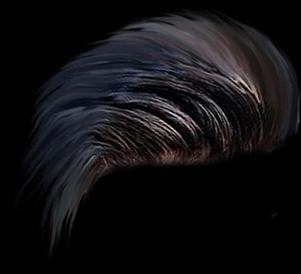 Swept Back Hair Dark Background PNG image
