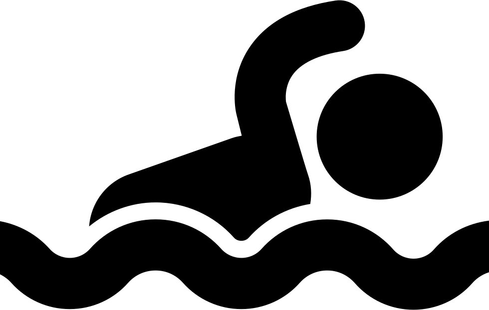 Swimmer Silhouette Graphic PNG image