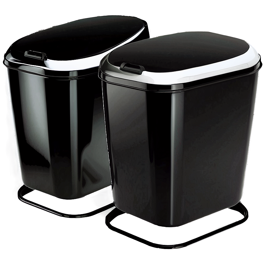 Swing Lid Bin Glossy Black Png 06242024 PNG image