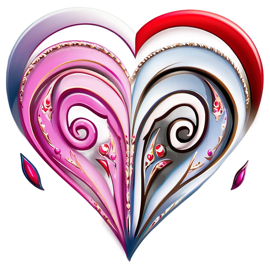 Swirling Heart Clipart Pattern Png Qnk PNG image