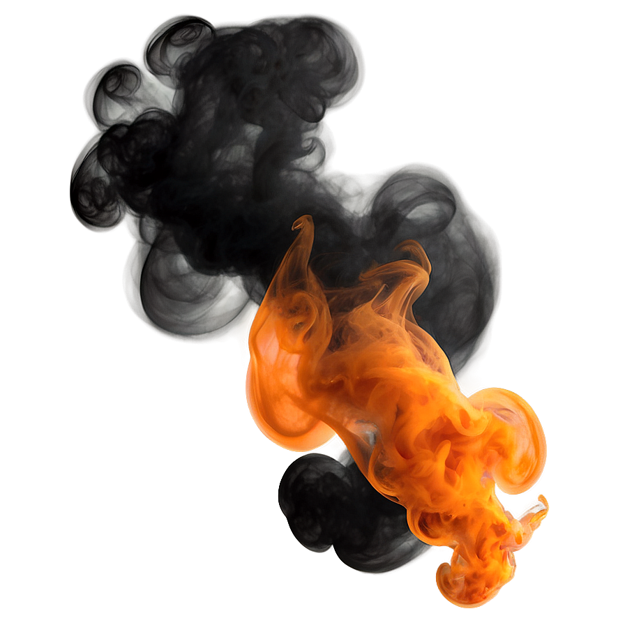 Swirling Orange Smoke Png 90 PNG image