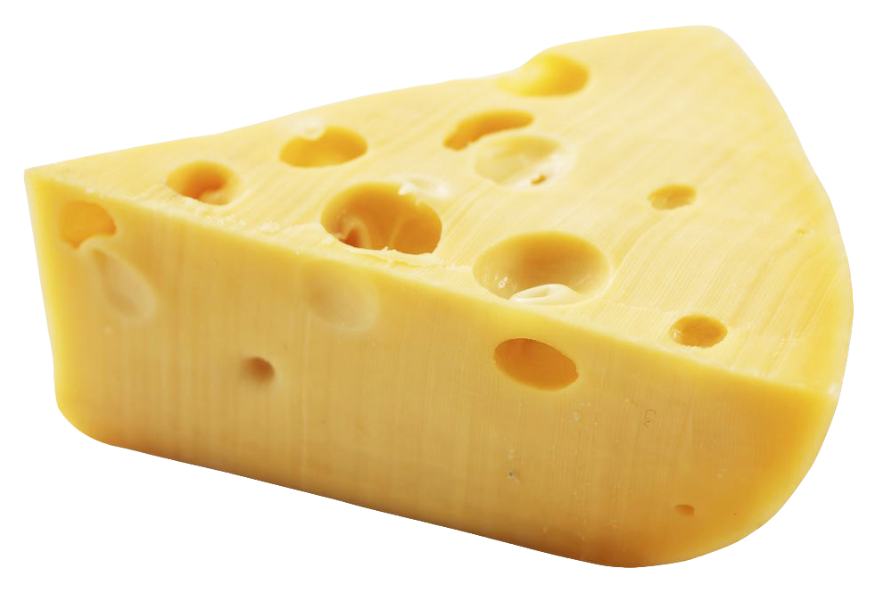 Swiss Cheese Wedge Isolated PNG image