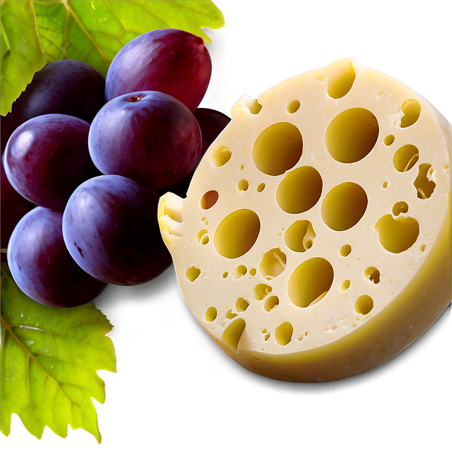 Swiss Cheese With Grapes Png Bbu3 PNG image