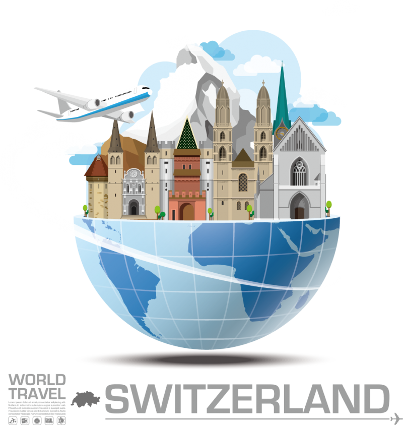 Switzerland Travel Concept PNG image