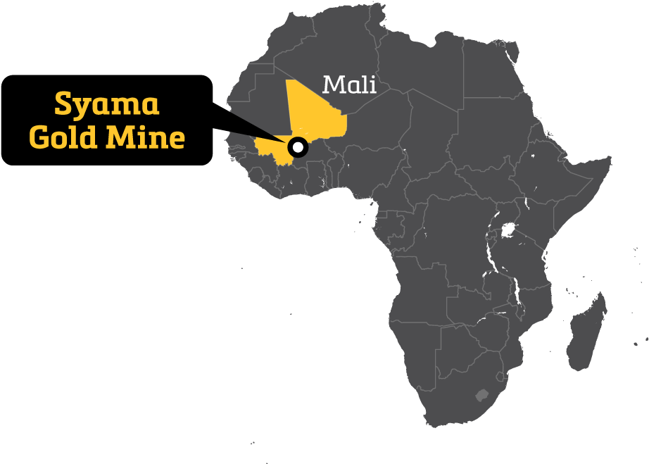 Syama Gold Mine Location Map PNG image