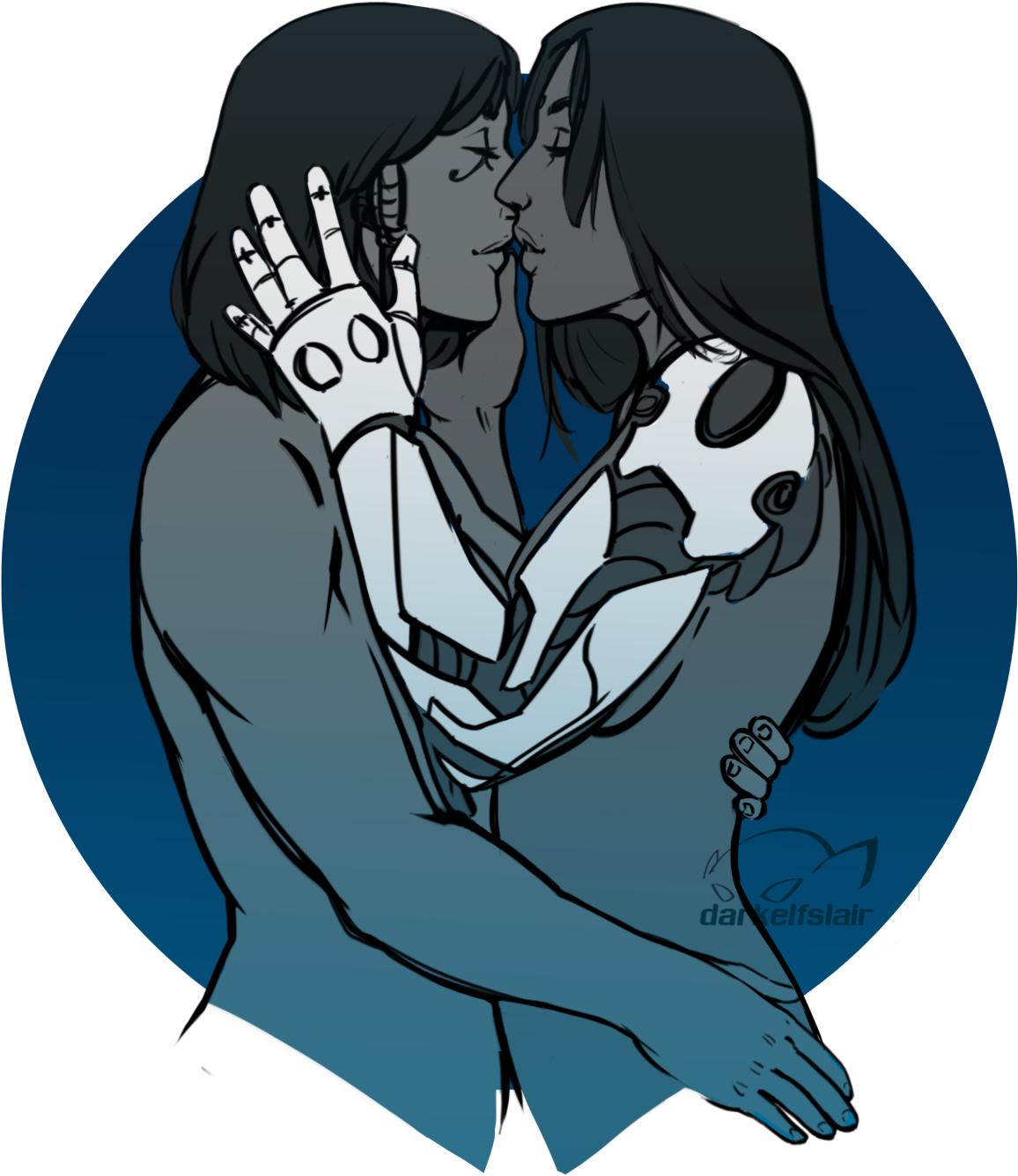 Symmetra Intimate Moment PNG image
