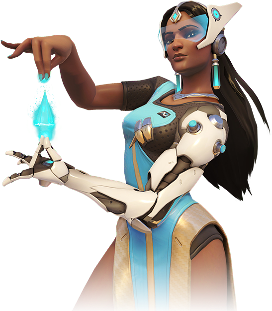Symmetra Overwatch Character Pose PNG image