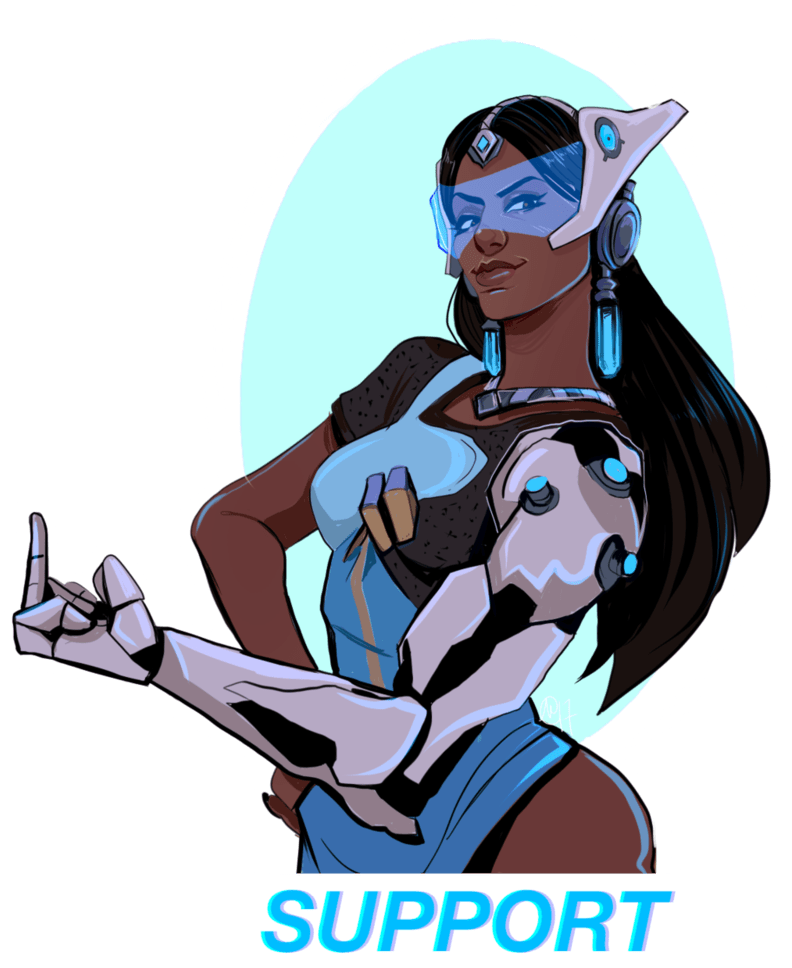 Symmetra Support Overwatch Artwork PNG image