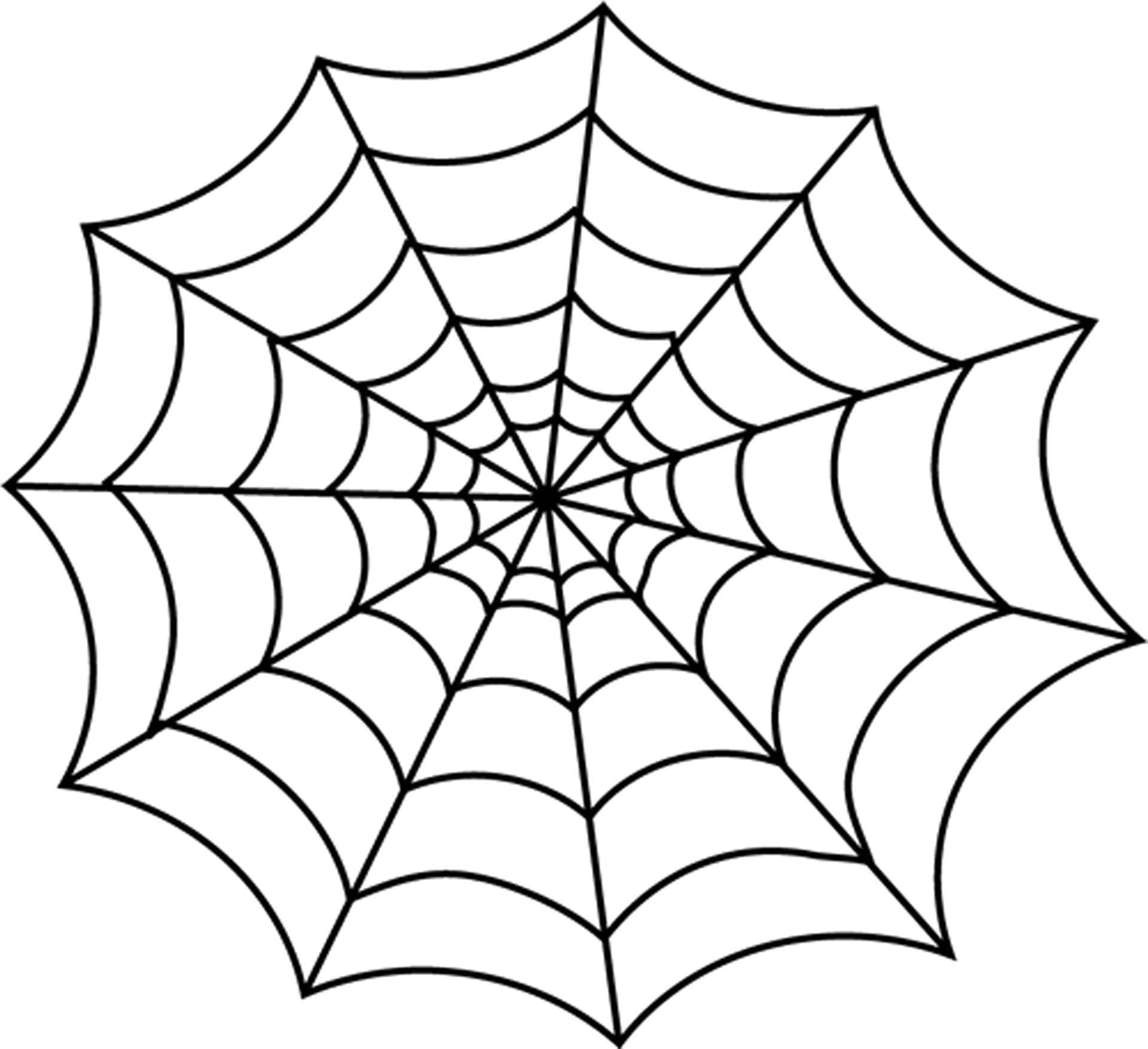 Symmetrical Spider Web Drawing PNG image