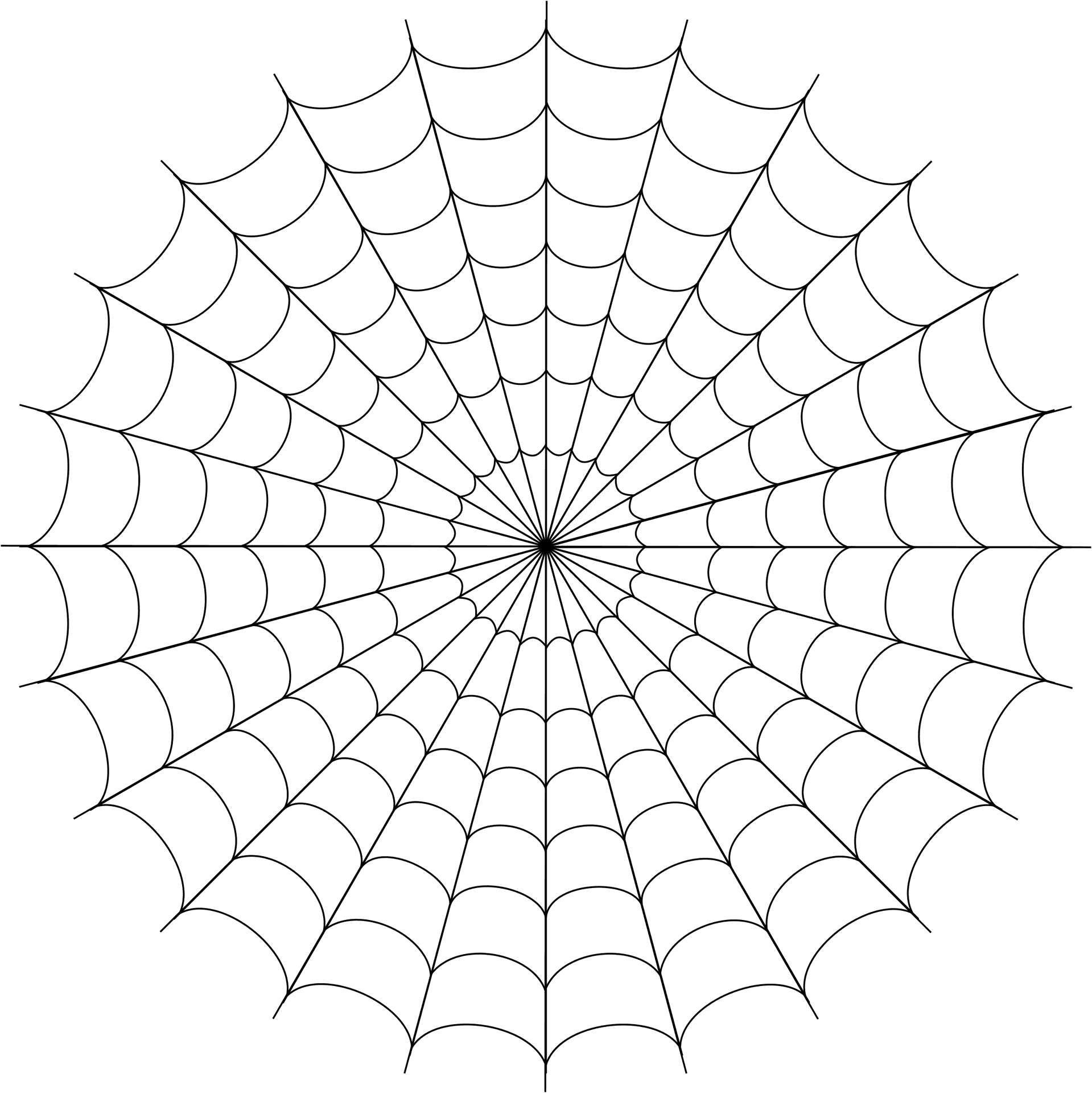 Symmetrical Spider Web Graphic PNG image