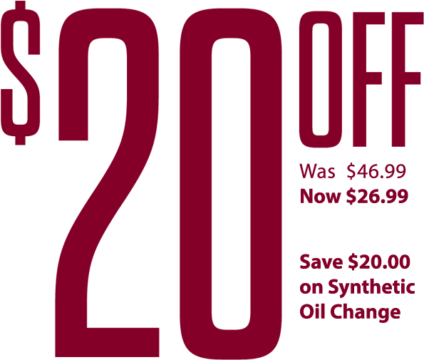 Synthetic Oil Change Discount Promotion PNG image