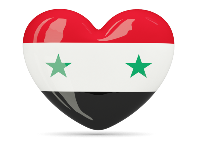 Syrian Flag Heart Shaped Graphic PNG image