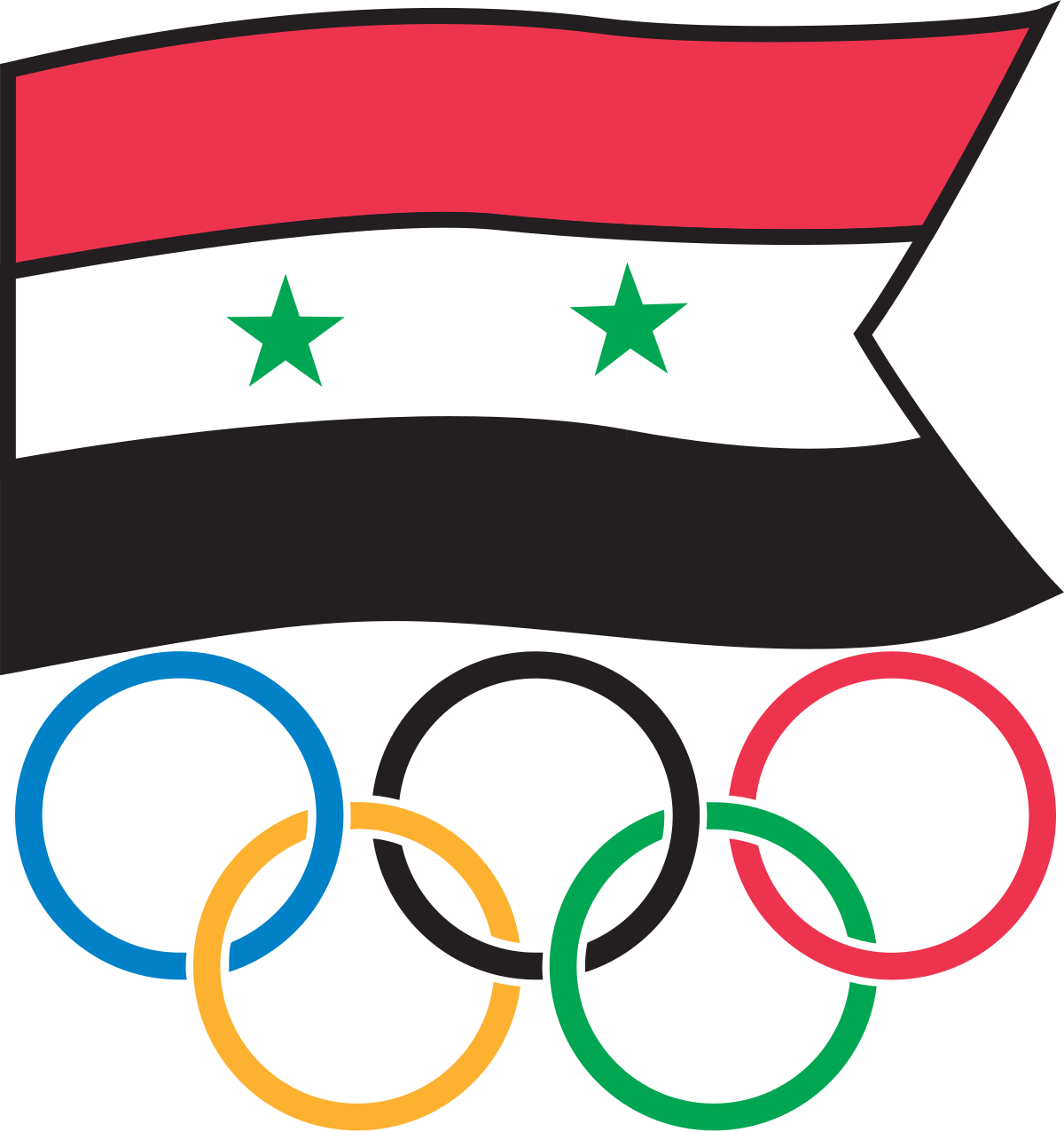 Syrian Flag Olympic Rings Graphic PNG image