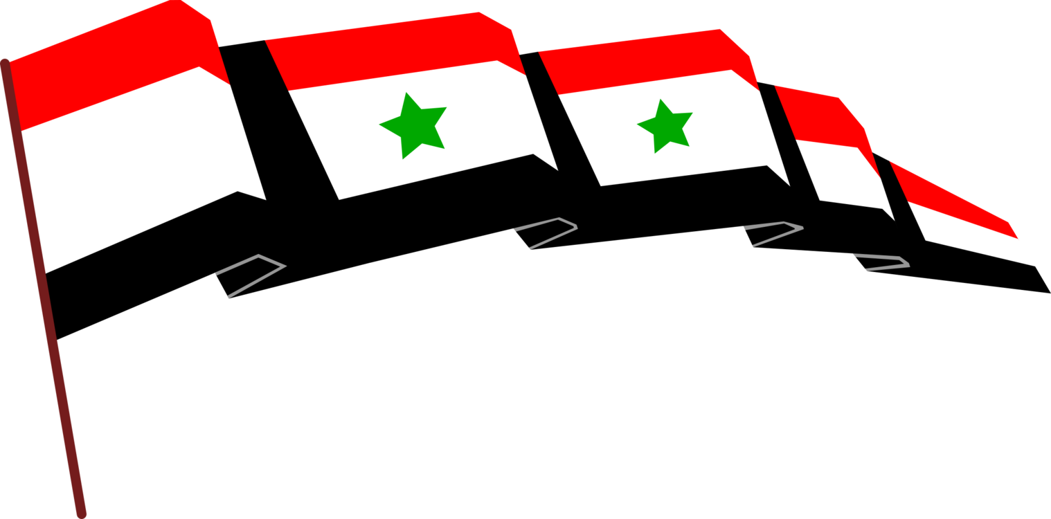 Syrian Flag Waving PNG image
