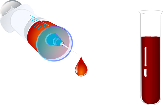 Syringeand Blood Sample PNG image