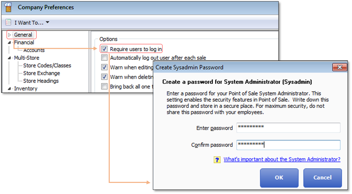 Sysadmin Password Setup Screen PNG image