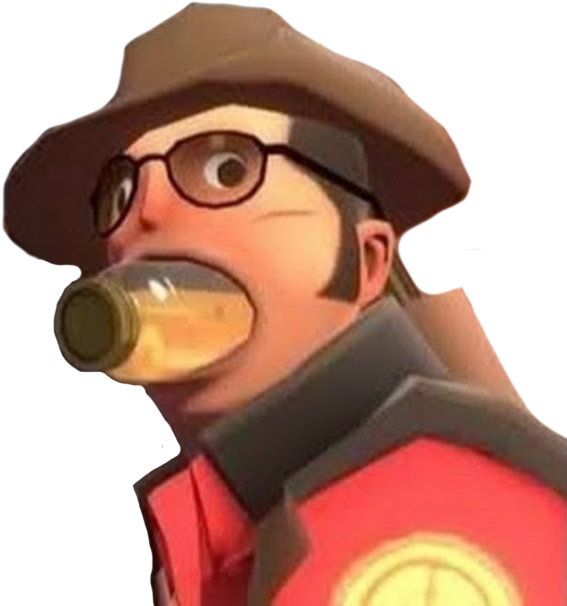 T F2 Engineer Drinking PNG image