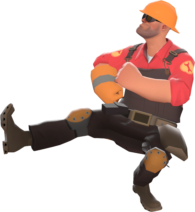 T F2 Engineer Relaxed Pose PNG image