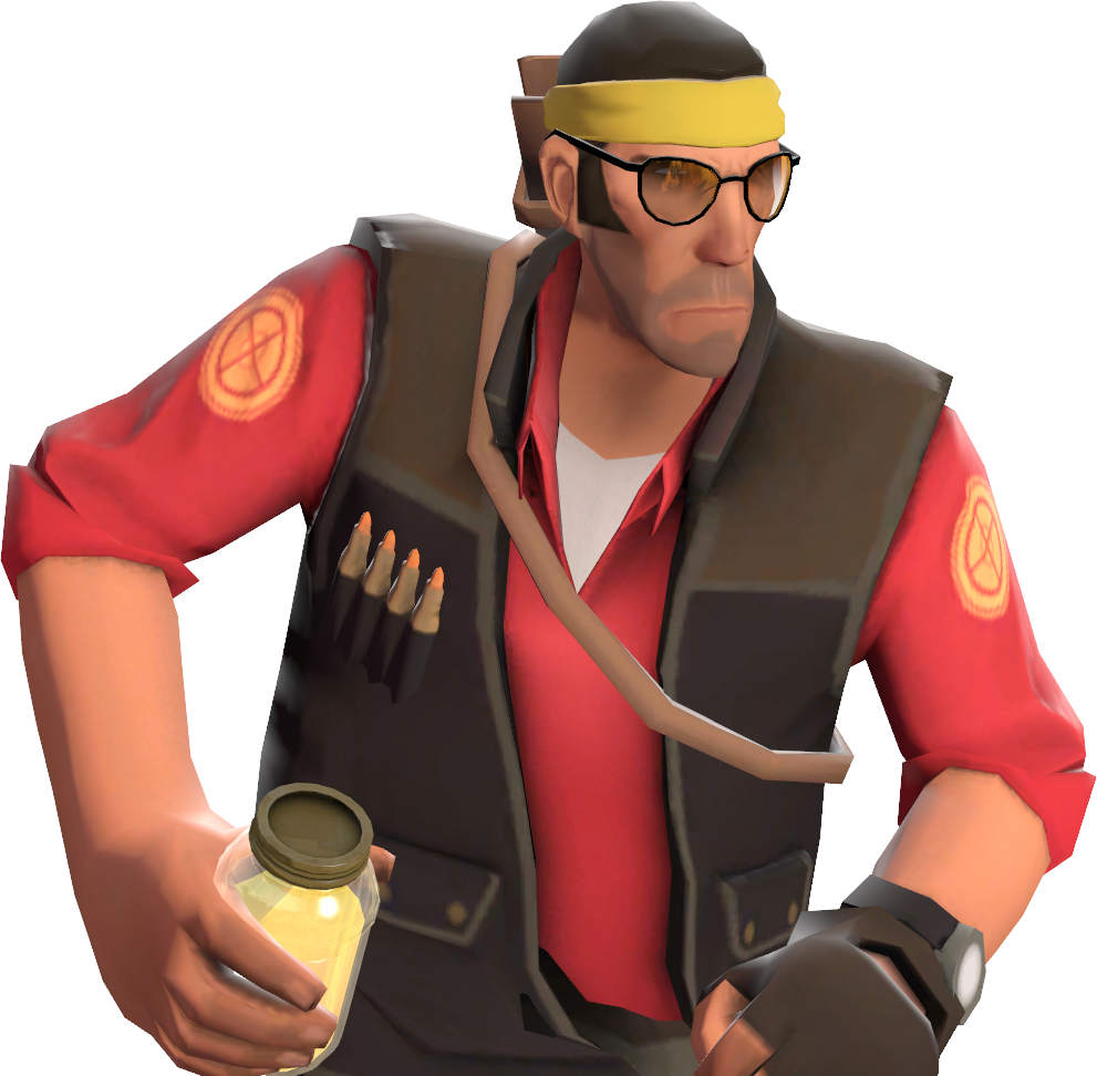 T F2 Engineer With Wrenchand Goggles PNG image