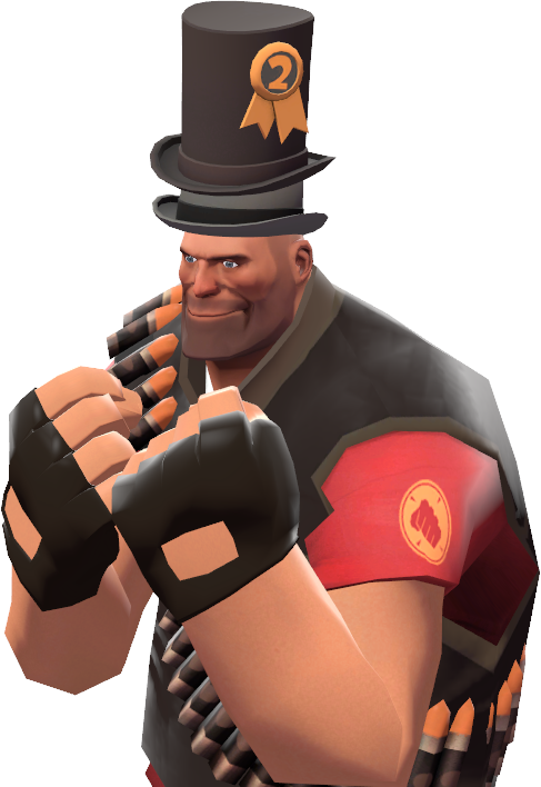 T F2 Heavywith Top Hat PNG image