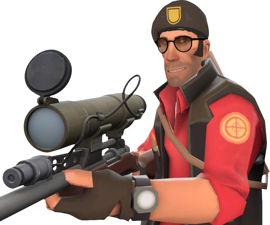 T F2 Sniper With Rifle PNG image