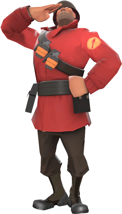 T F2_ Soldier_ Saluting_ Pose PNG image