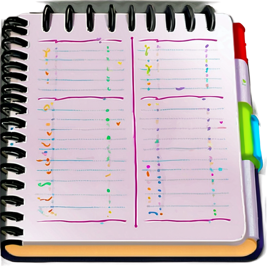 Tabbed Notebook Png Rft42 PNG image